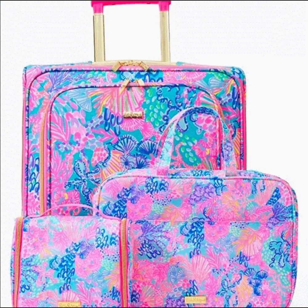 Lilly Pulitzer 3 PIECE luggage / suitcase set - Picture 2 of 6